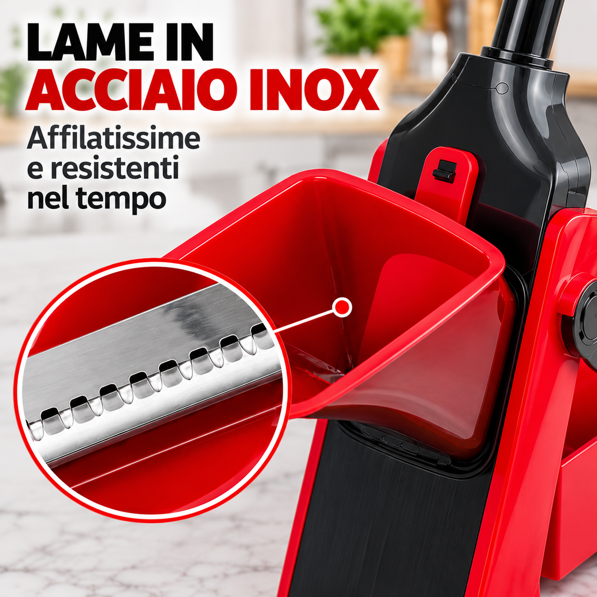 Affettaverdure Samurai Press & Vai – 9 Spessori, 2 Julienne, Lame Inox