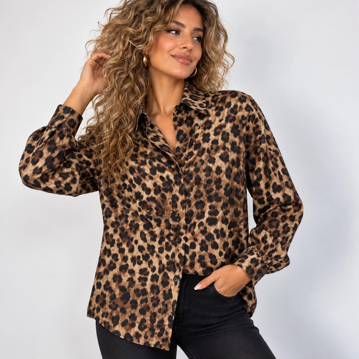 Camicia seta maculata