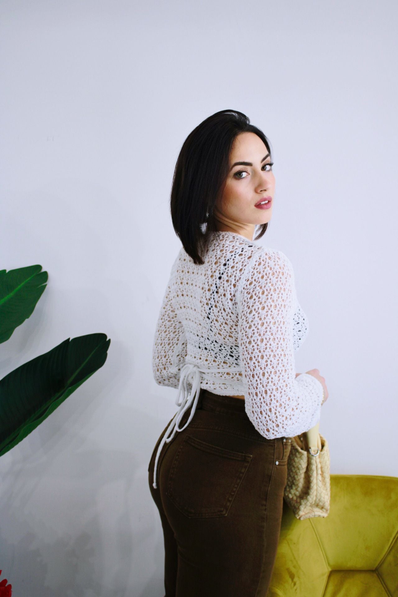 Cardigan Traforato Bianco