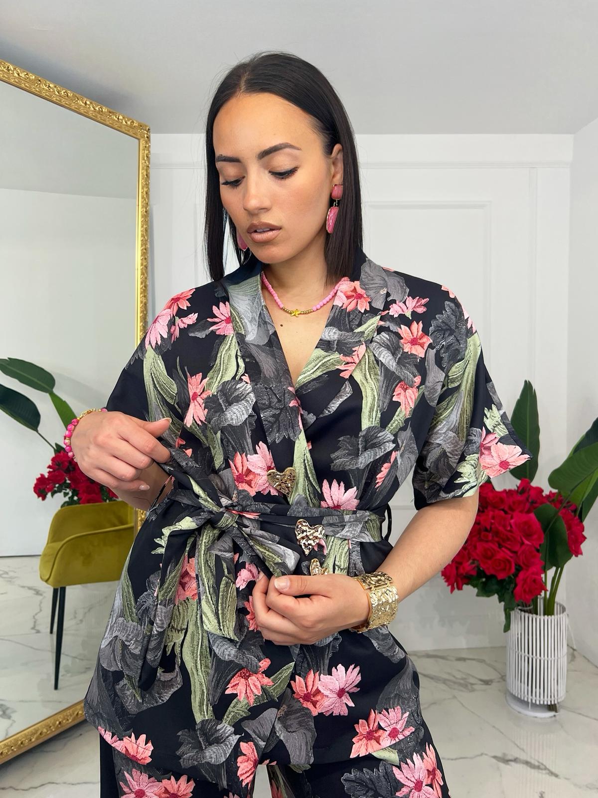 Coordinato Fiore Emma Nero