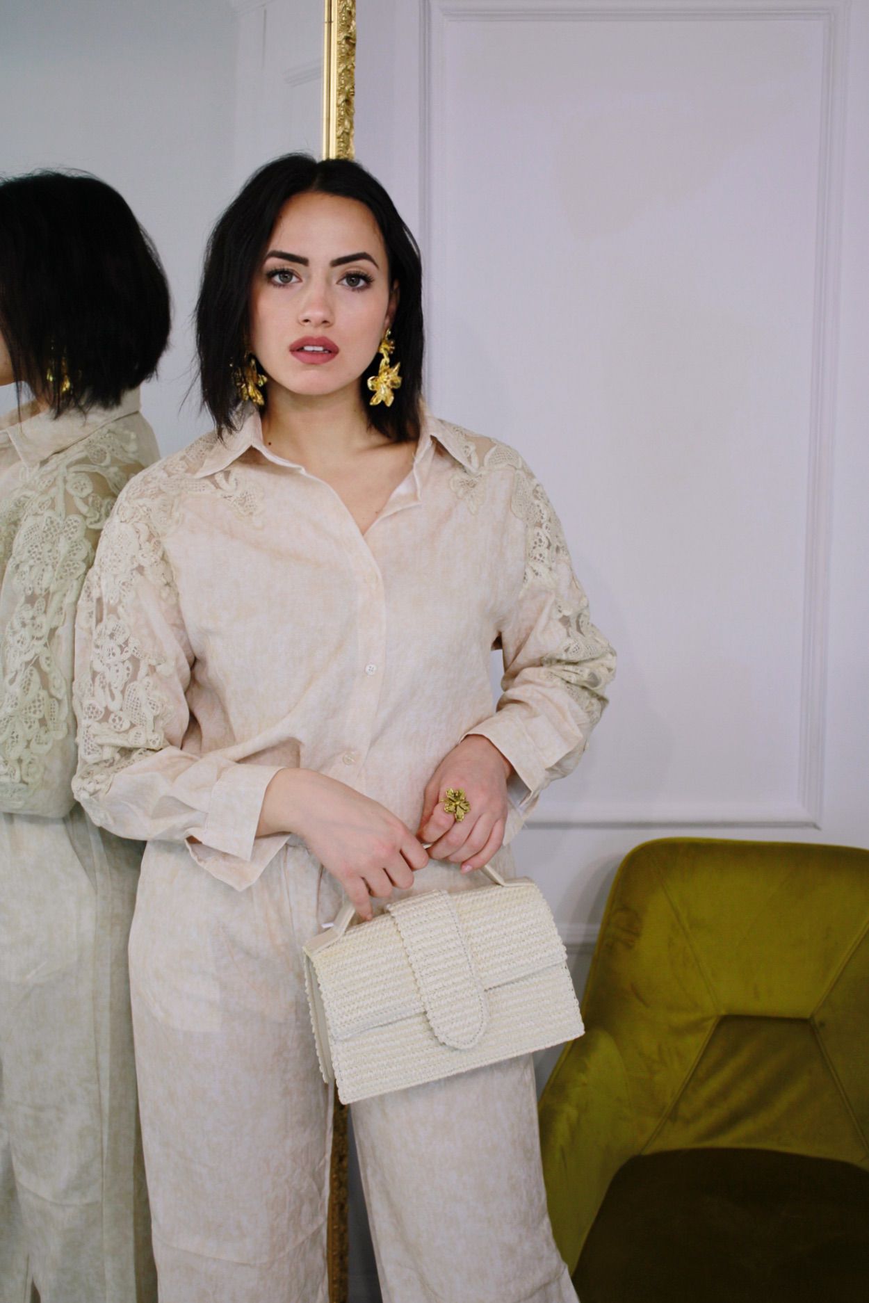 Coordinato Macramè Beige