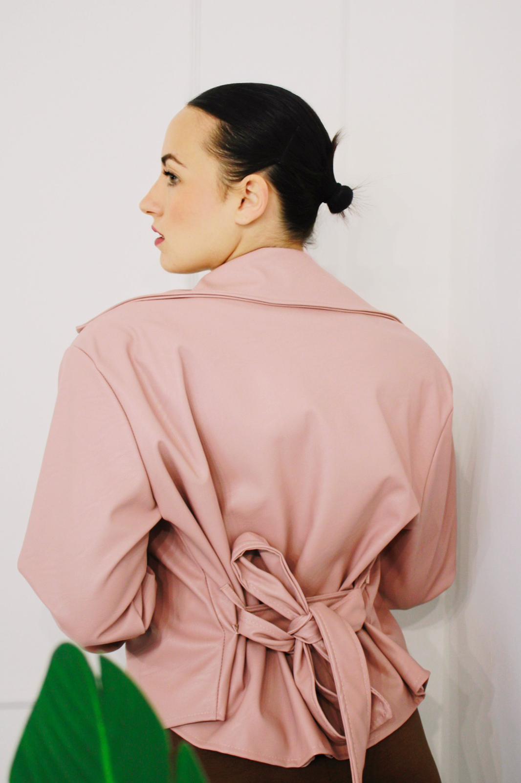 Giacca in pelle Rosa