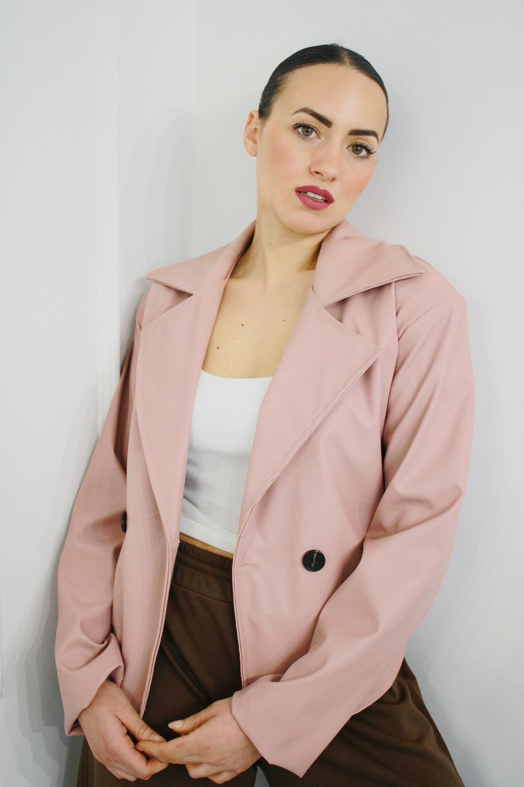 Giacca in pelle Rosa