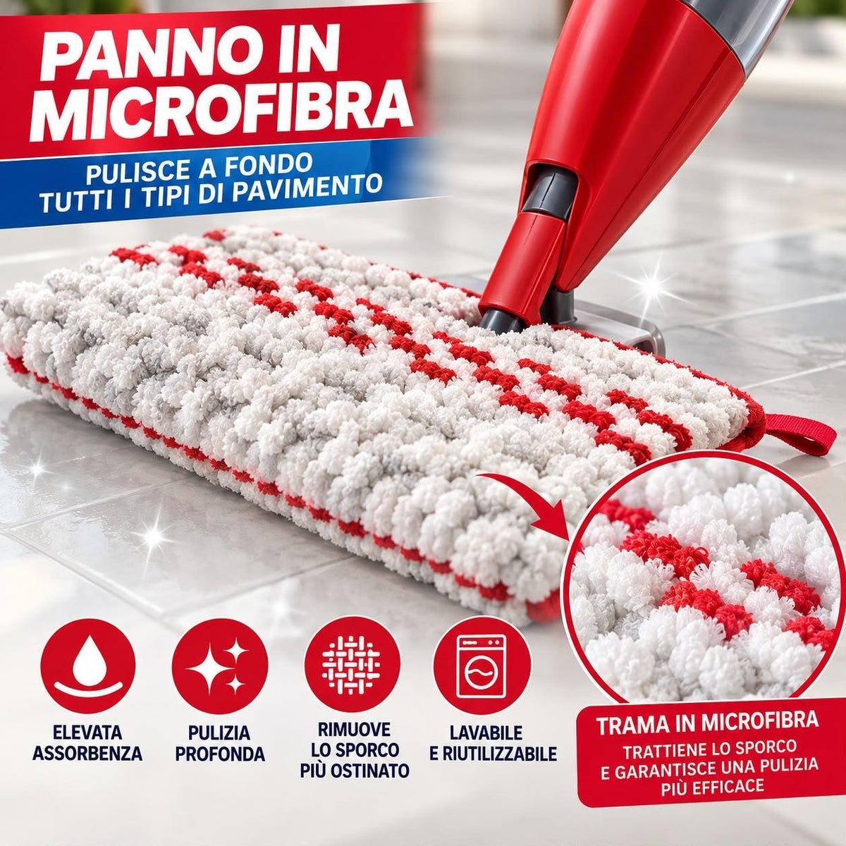 Lavapavimenti con getto d'acqua