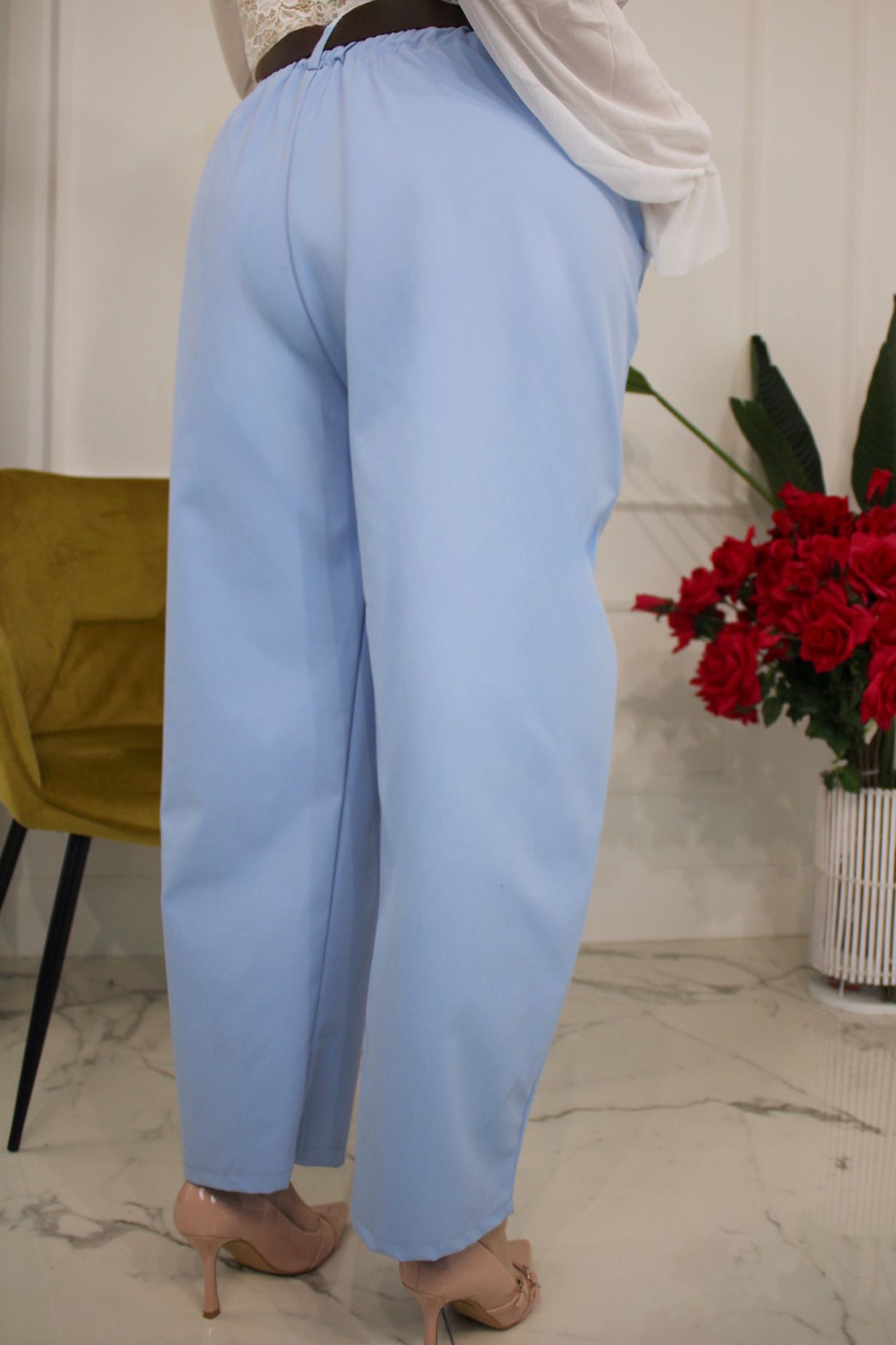 Pantalone Balloon Azzurro