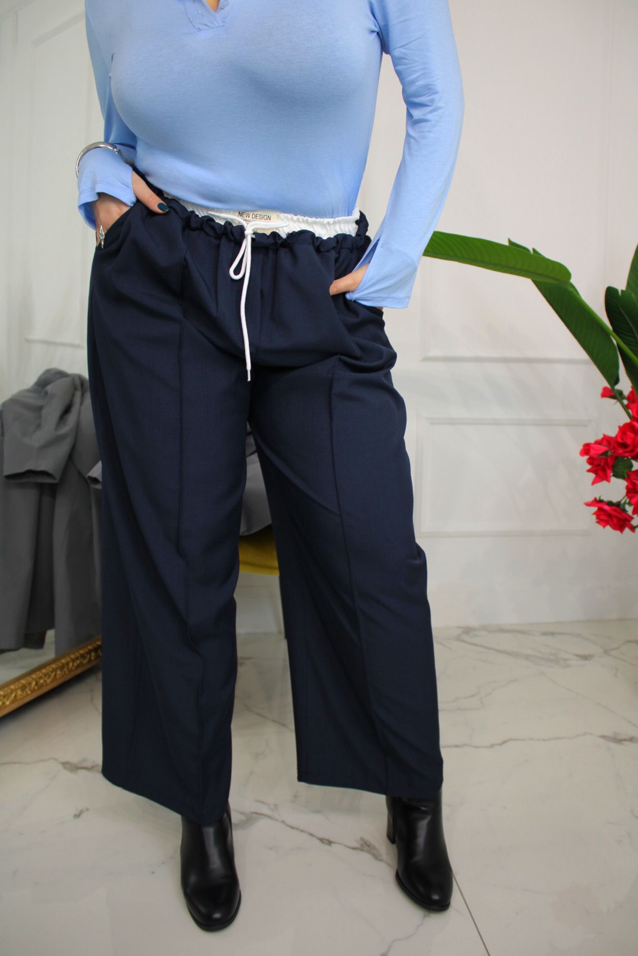 Pantalone Comfy Blu
