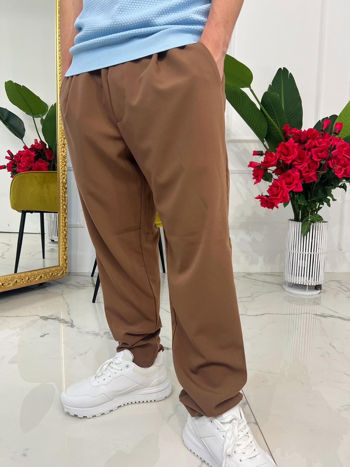 Pantalone Over Marrone