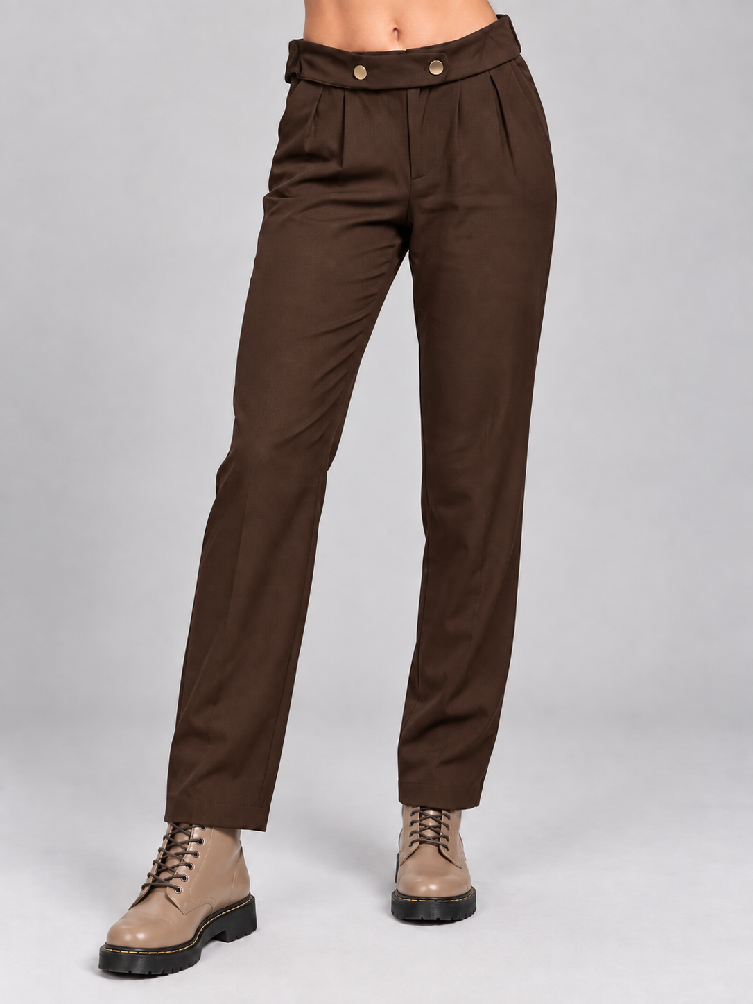 Pantalone Slim con Cintura Gioiello