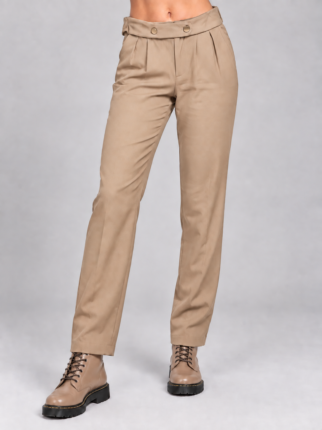 Pantalone Slim con Cintura Gioiello