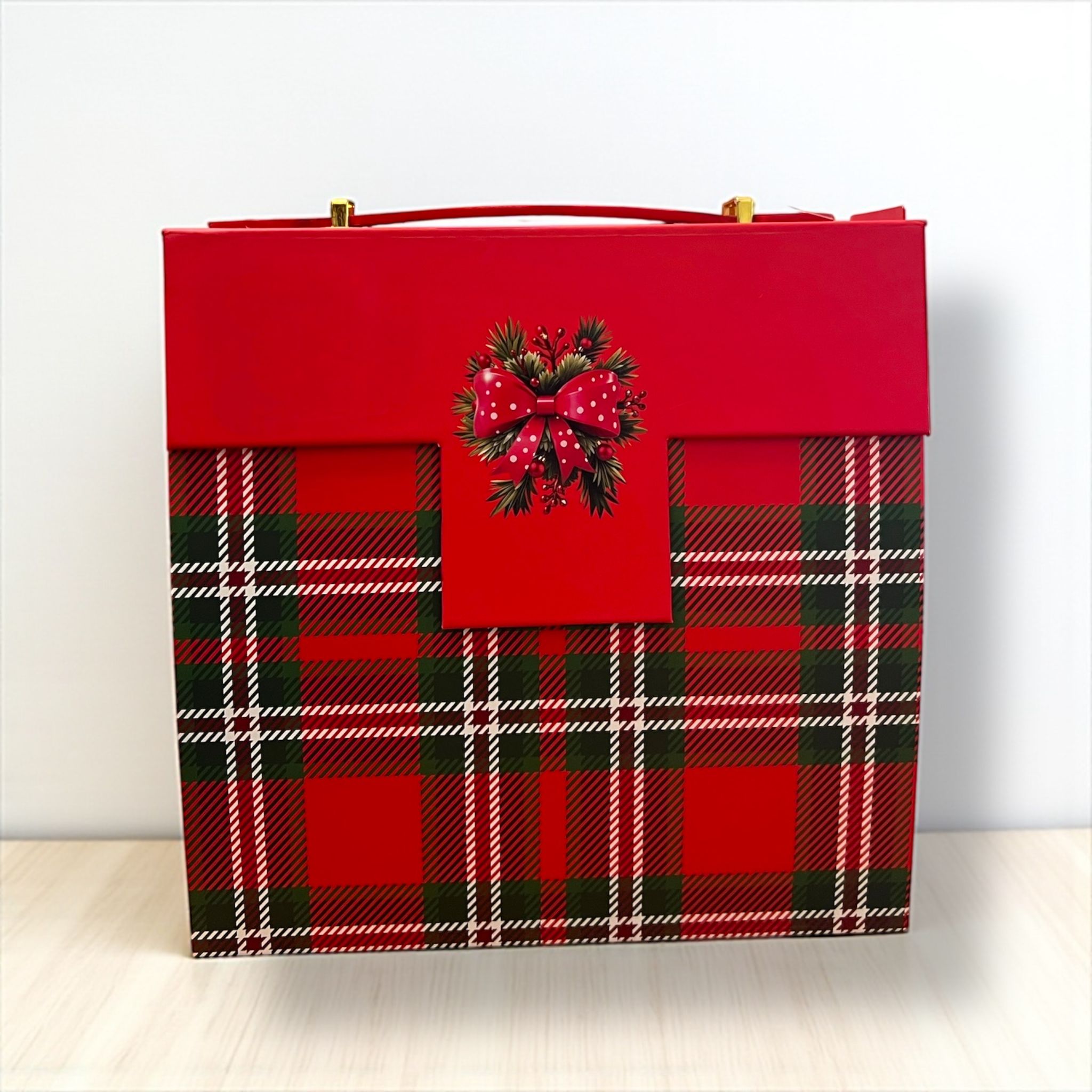 Plaid natalizio scatolato