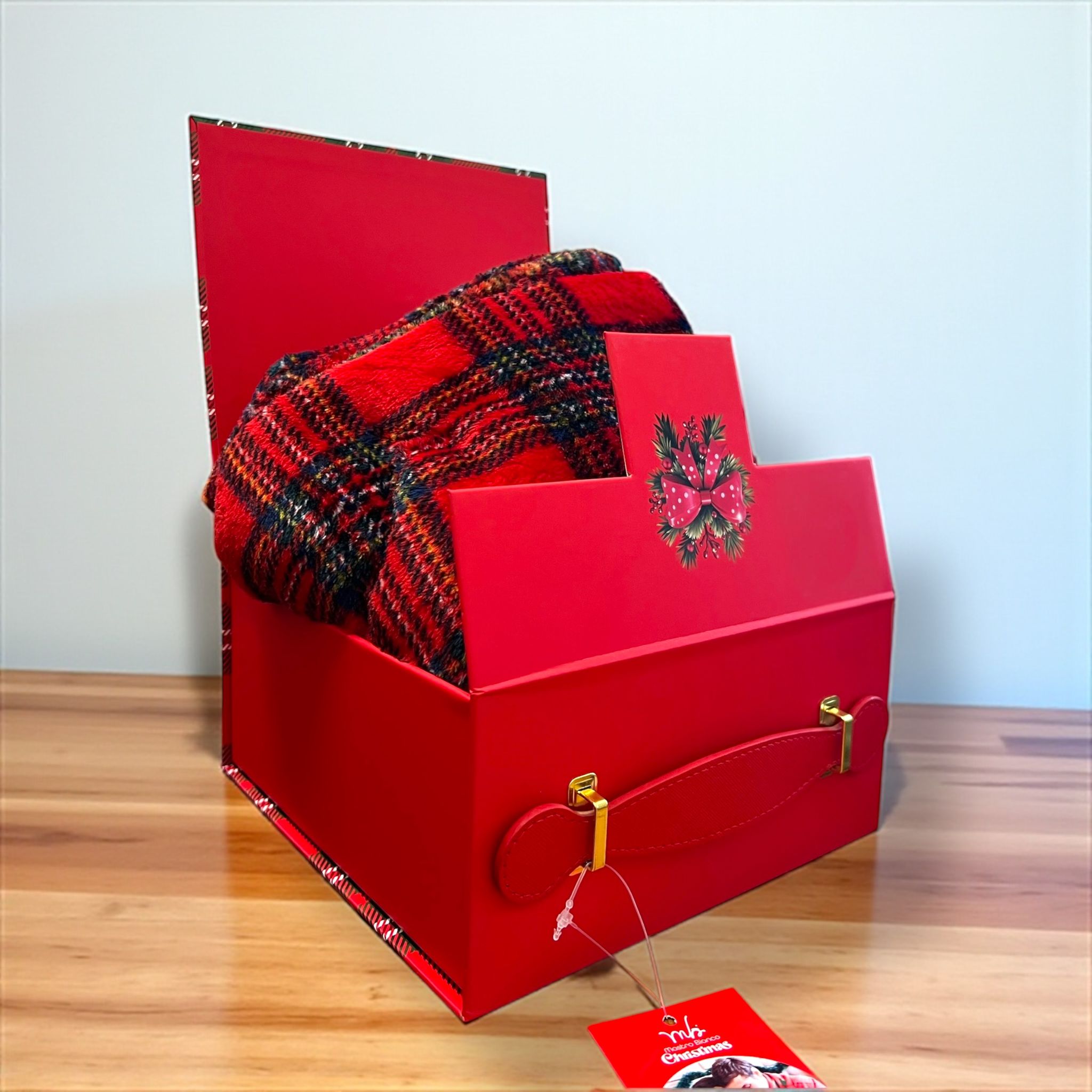 Plaid natalizio scatolato