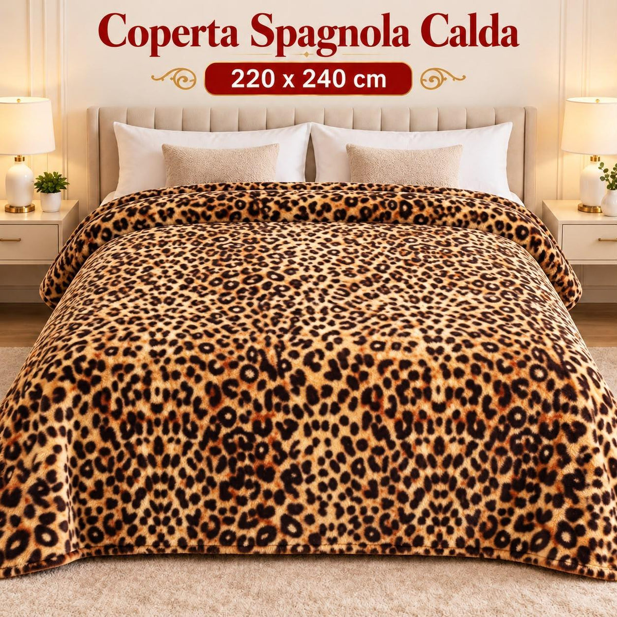 Plaid spagnola Matrimoniale Coccinella