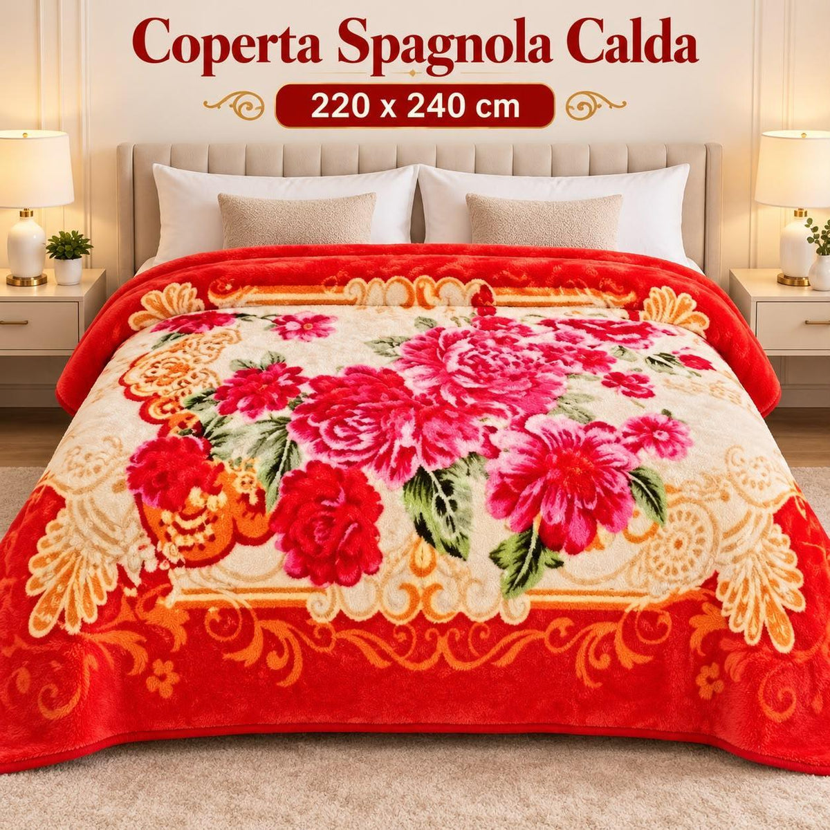 Plaid spagnola Matrimoniale Coccinella