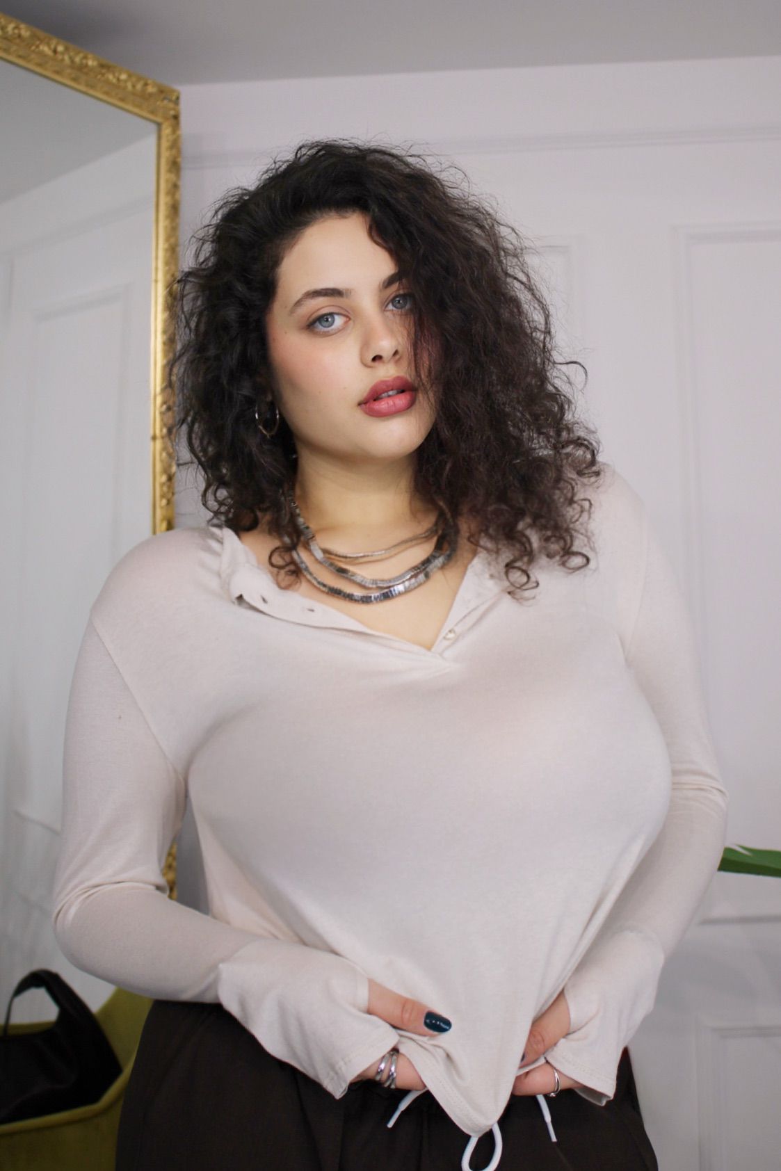 Polo basic Curvy Beige