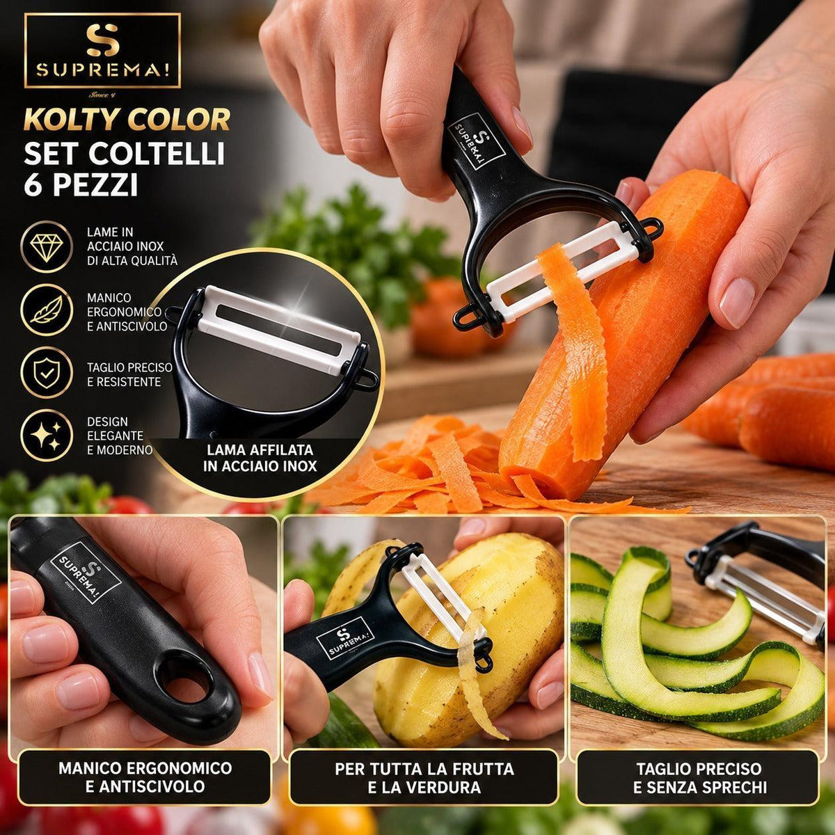 Set 6 coltelli professionali
