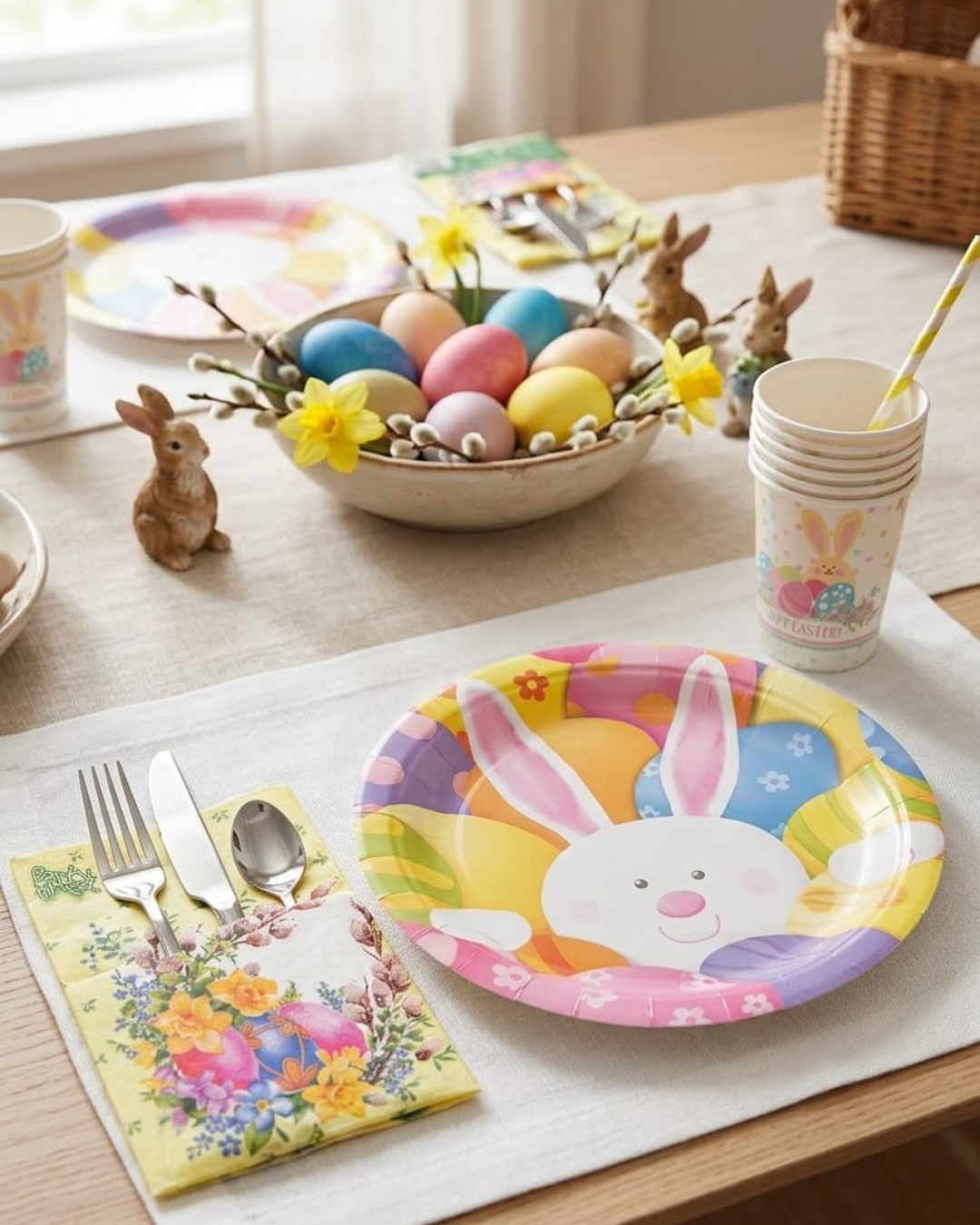 Set tavola Pasqua Coniglio