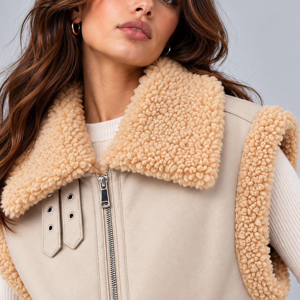 Smanicato con zip centrale