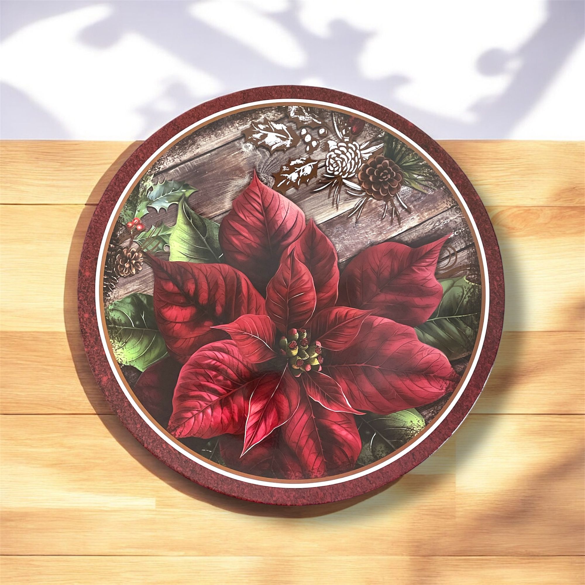 Sottopiatto natalizio tondo