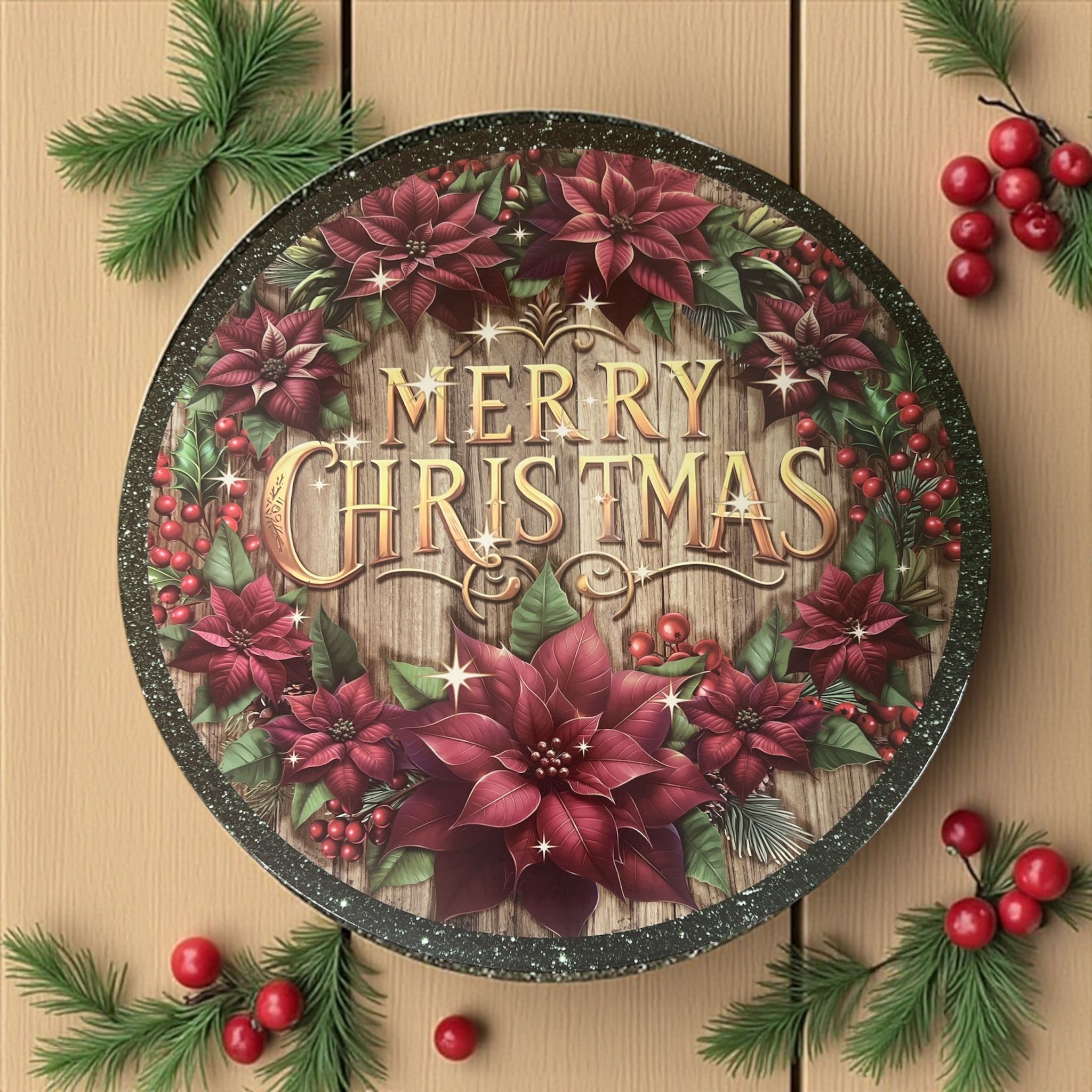 Sottopiatto natalizio tondo