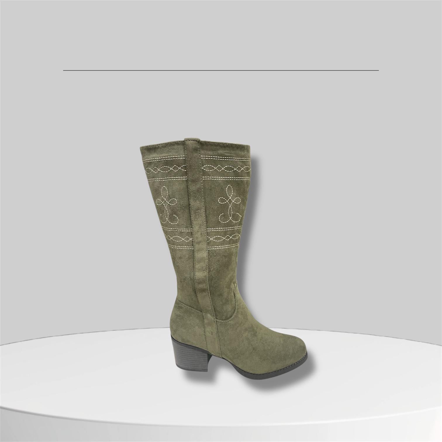 Stivaletto Camoscio Decoro