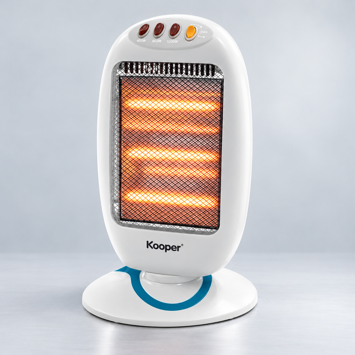 Stufa elettrica Kooper 1200 W a 3 elementi – 3 livelli di riscaldamento e base antiribaltamento