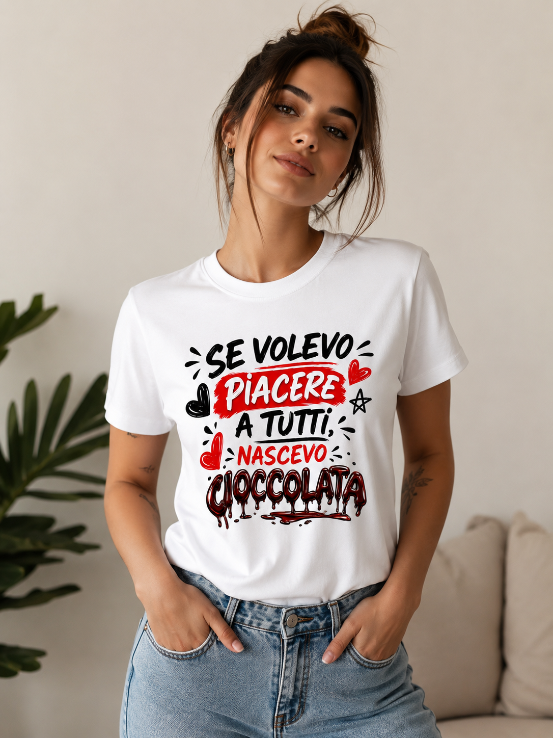 T-shirt ''Non sono cioccolata''