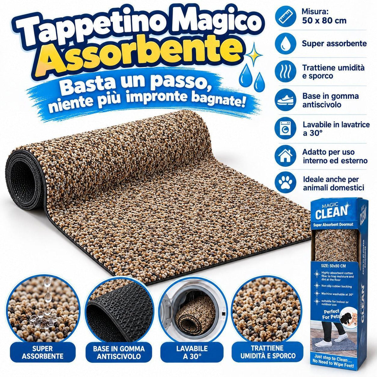 Tappetino magico super assorbente