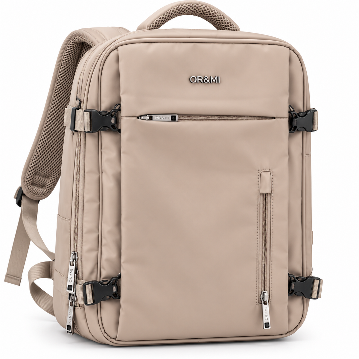 Zaino da Viaggio OR&MI 12381 Multiscomparto con Vano PC Separato, Tasche Organizzate e Schienale Traspirante